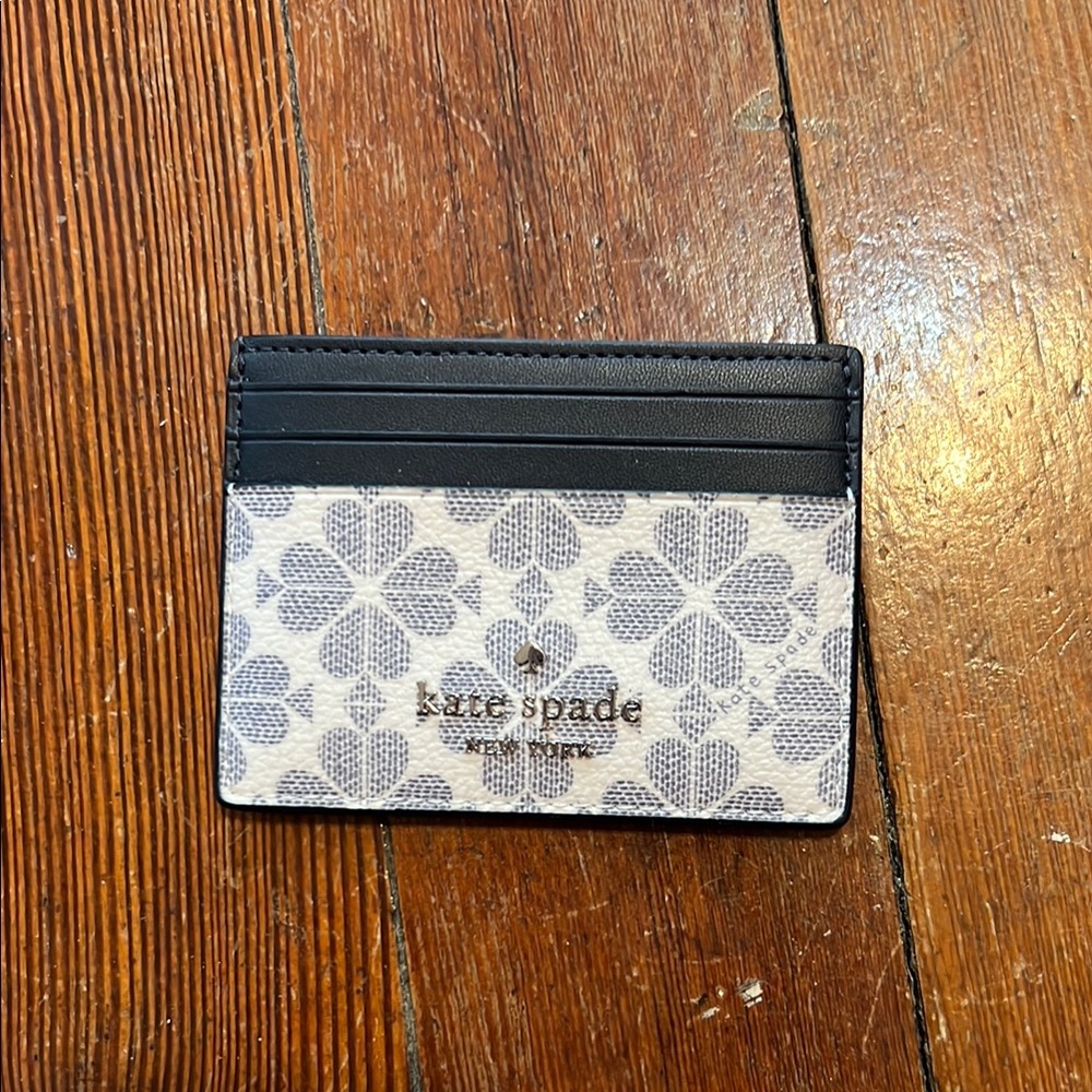 Kate Spade Navy and White Card Holder